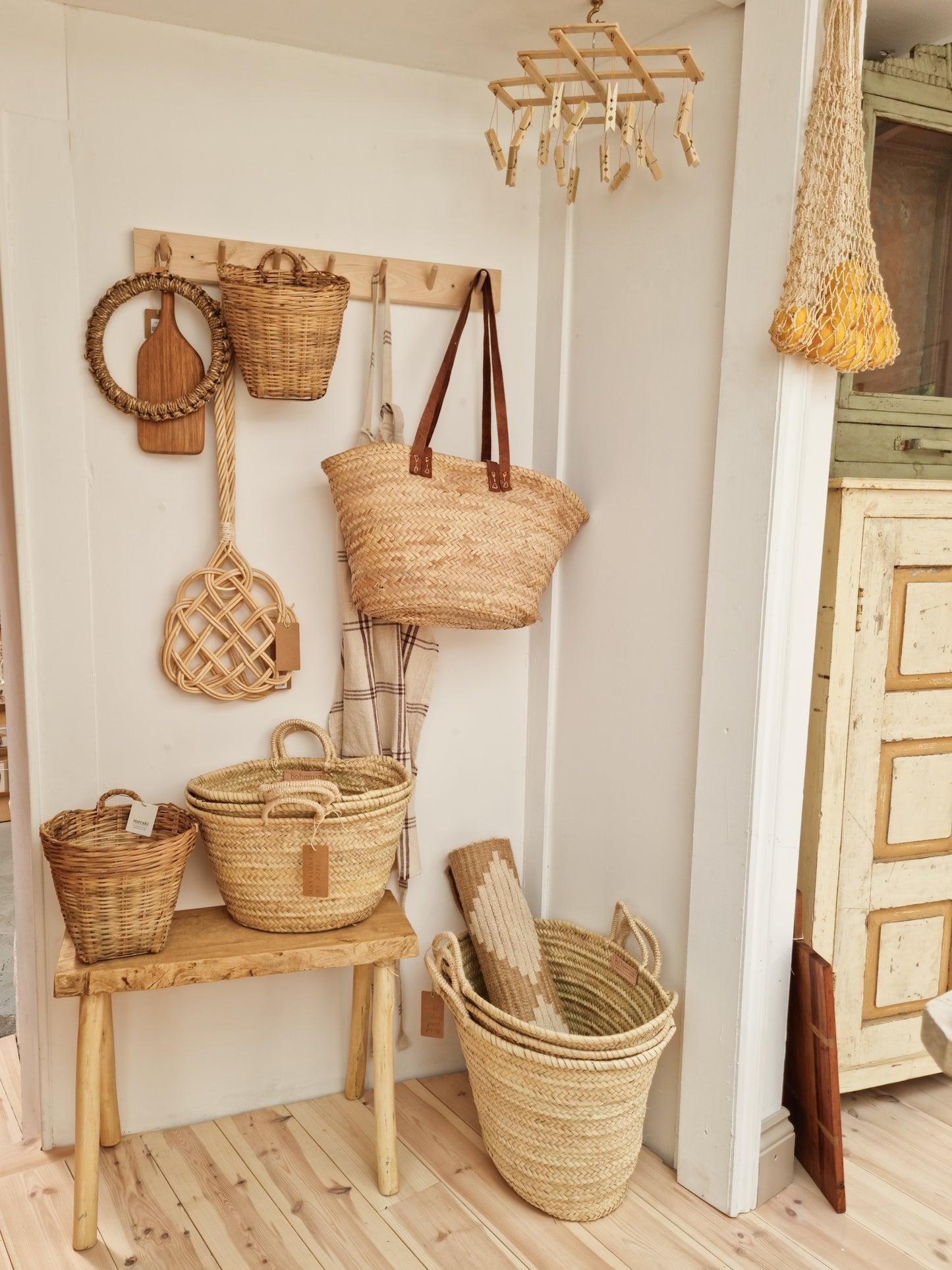 Rustic Wooden Stool | Long