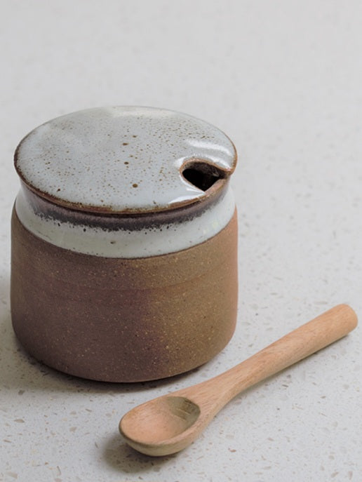 Sugar Pot & Spoon | Tawny