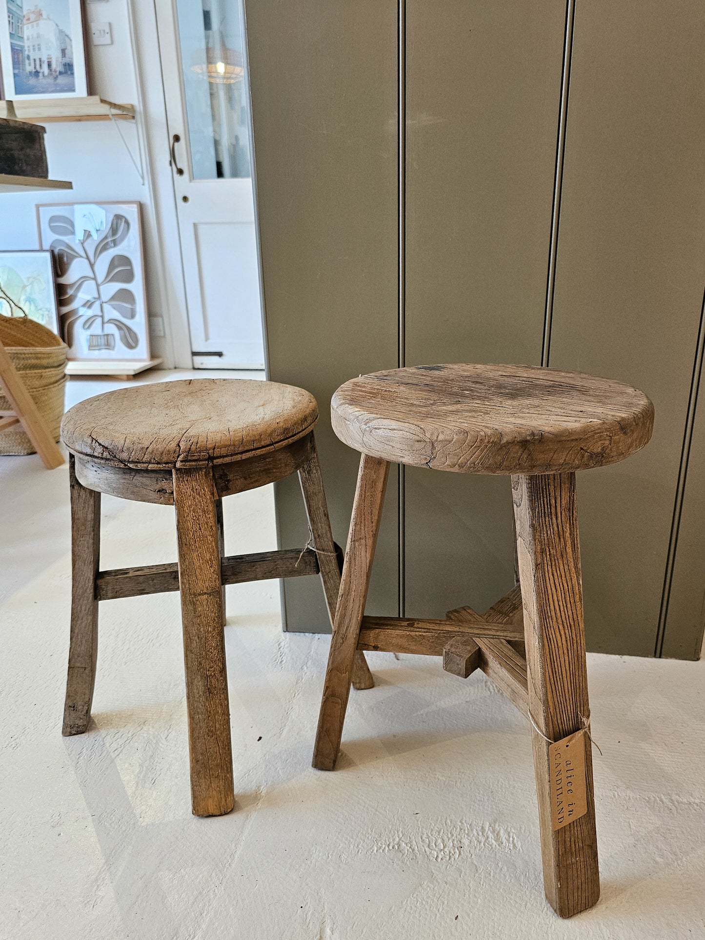 Rustic Reclaimed Stool | Round
