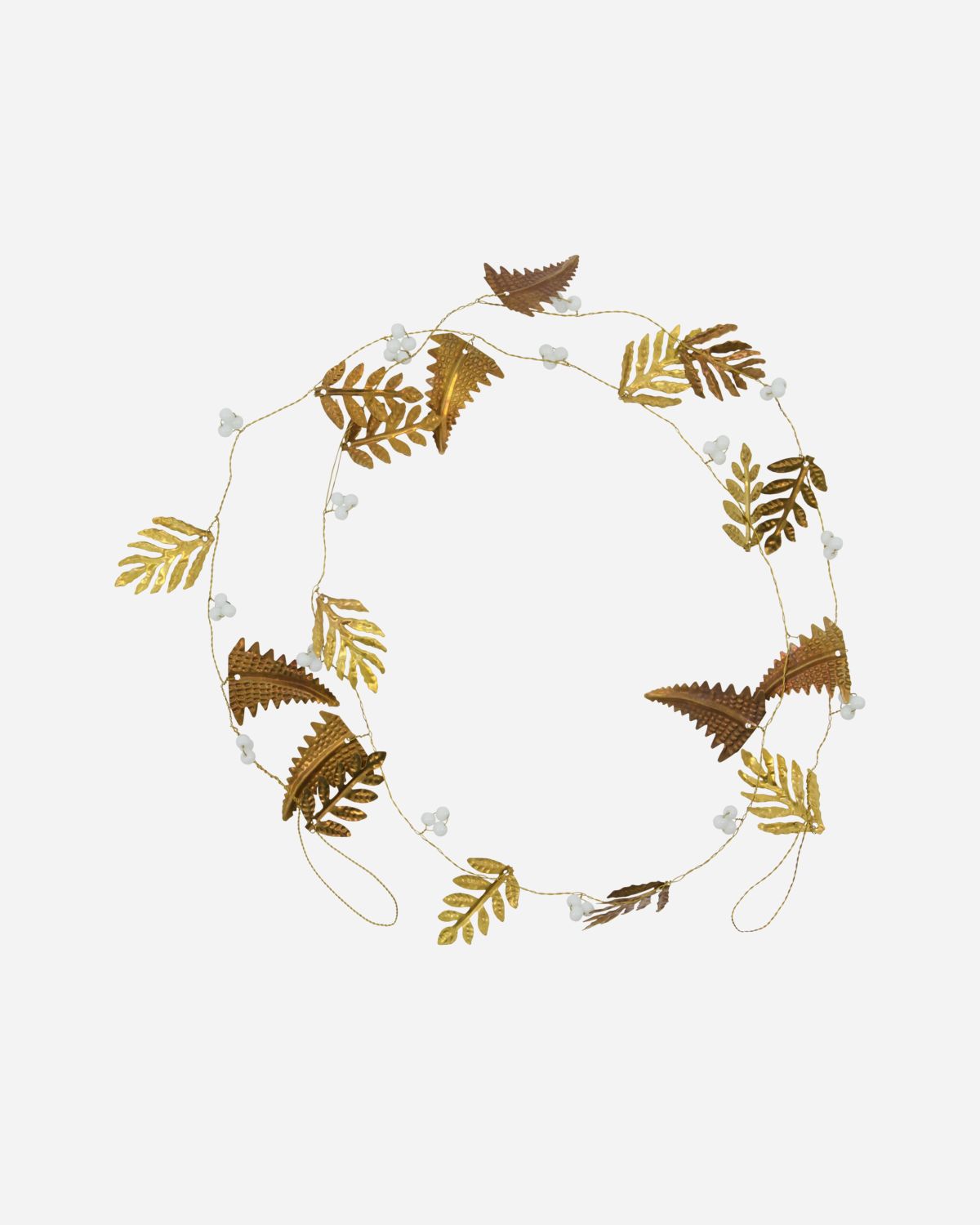 Golden Leaf Garland | White Berries