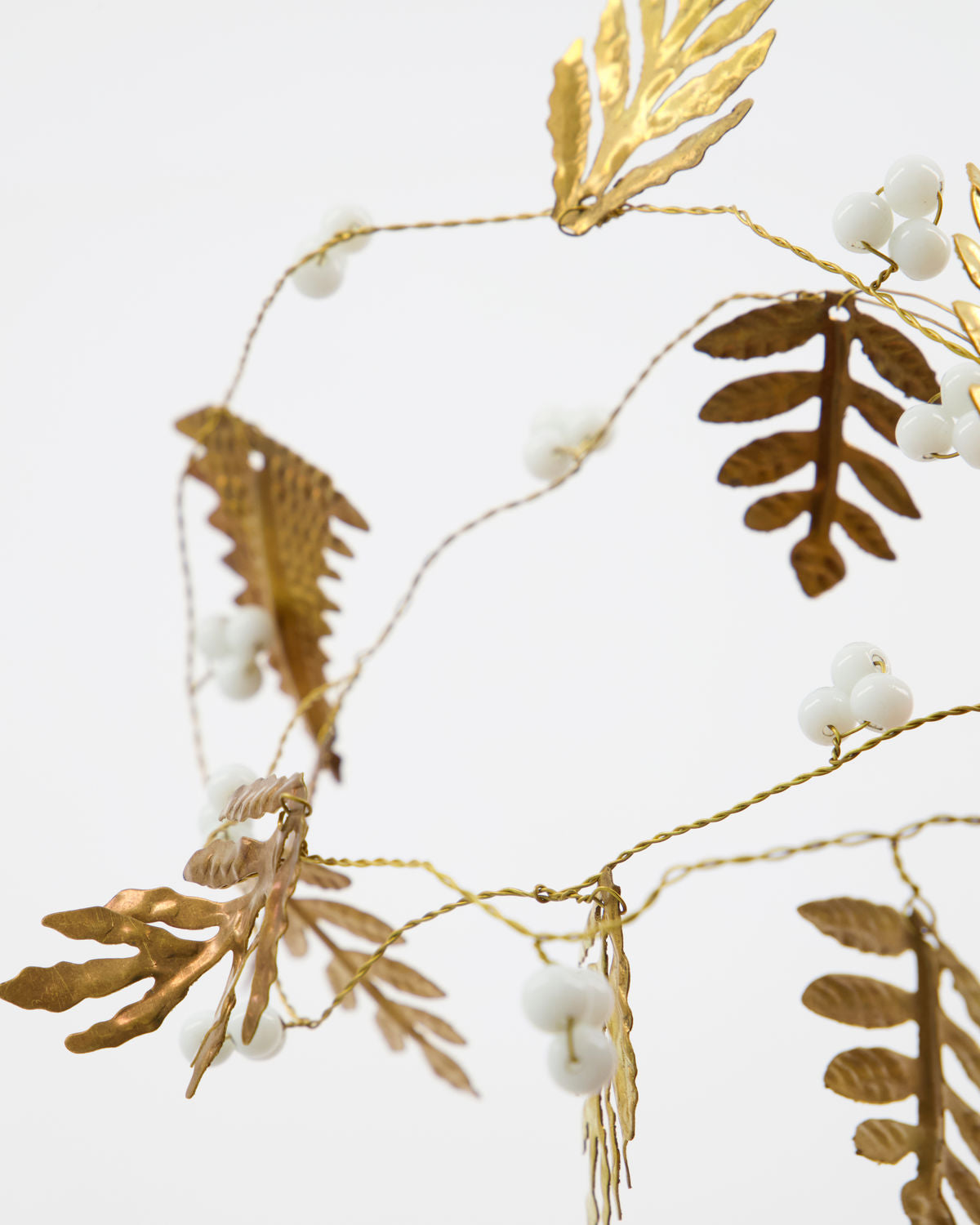 Golden Leaf Garland | White Berries