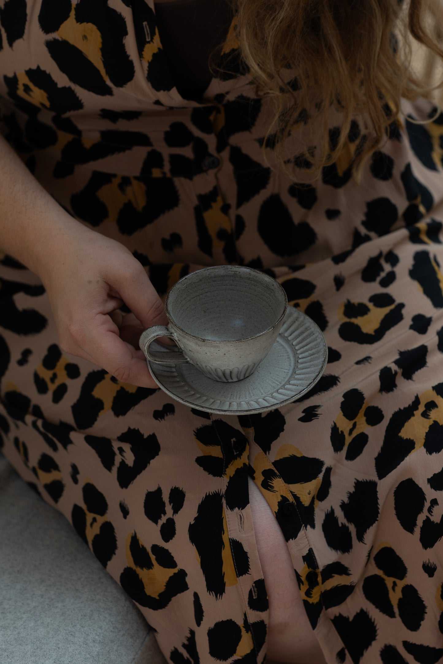 Dimpled Teacup | Carved Pottery