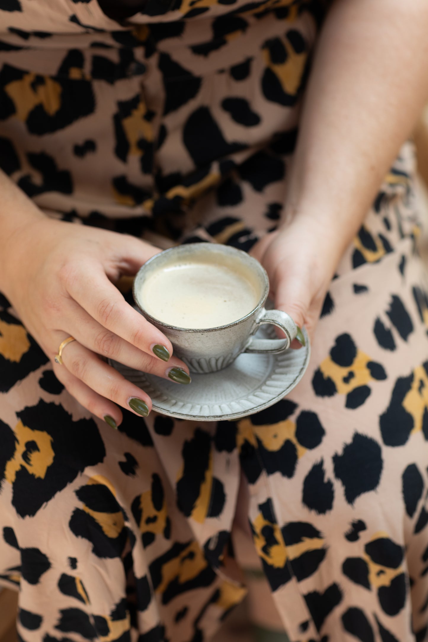 Dimpled Teacup | Carved Pottery