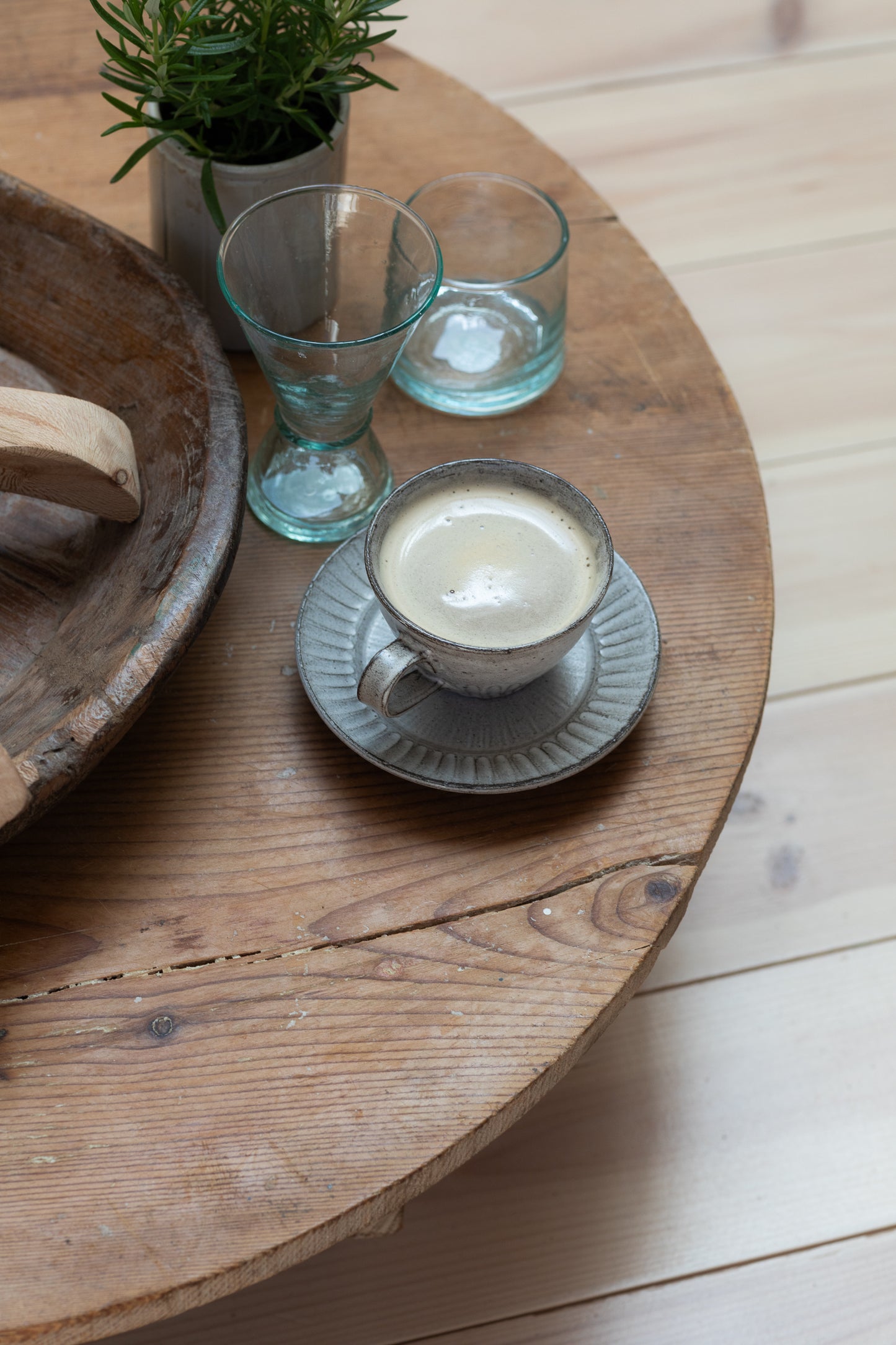 Dimpled Teacup | Carved Pottery