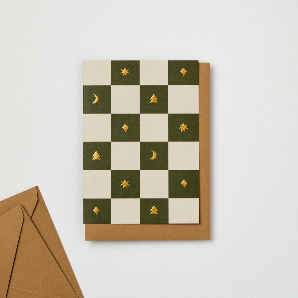 Checkerboard Christmas Card