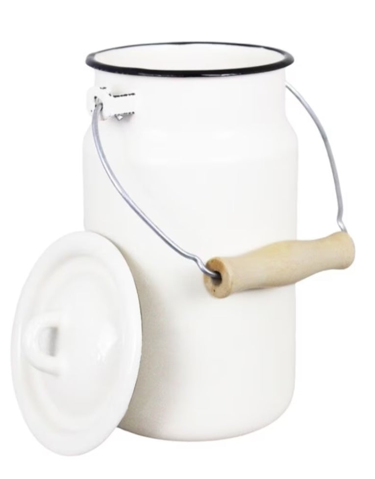 Emil's Enamel Milk Can | Off-white 2L