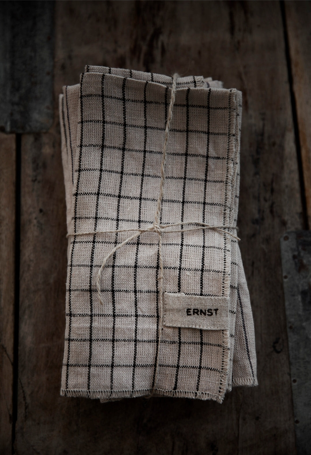 Tygservett Linen Napkins | Black Square