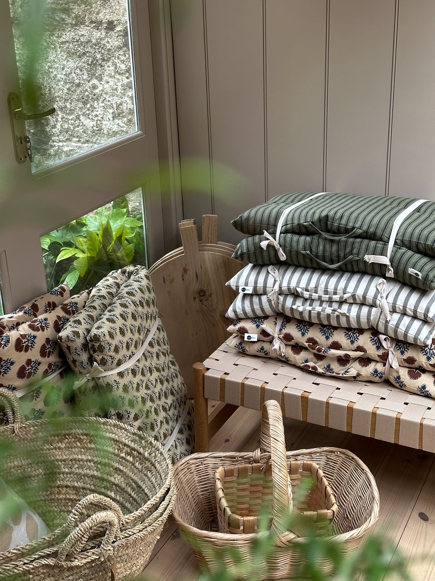 Cotton Mattress | Moss Green Stripe PREORDER