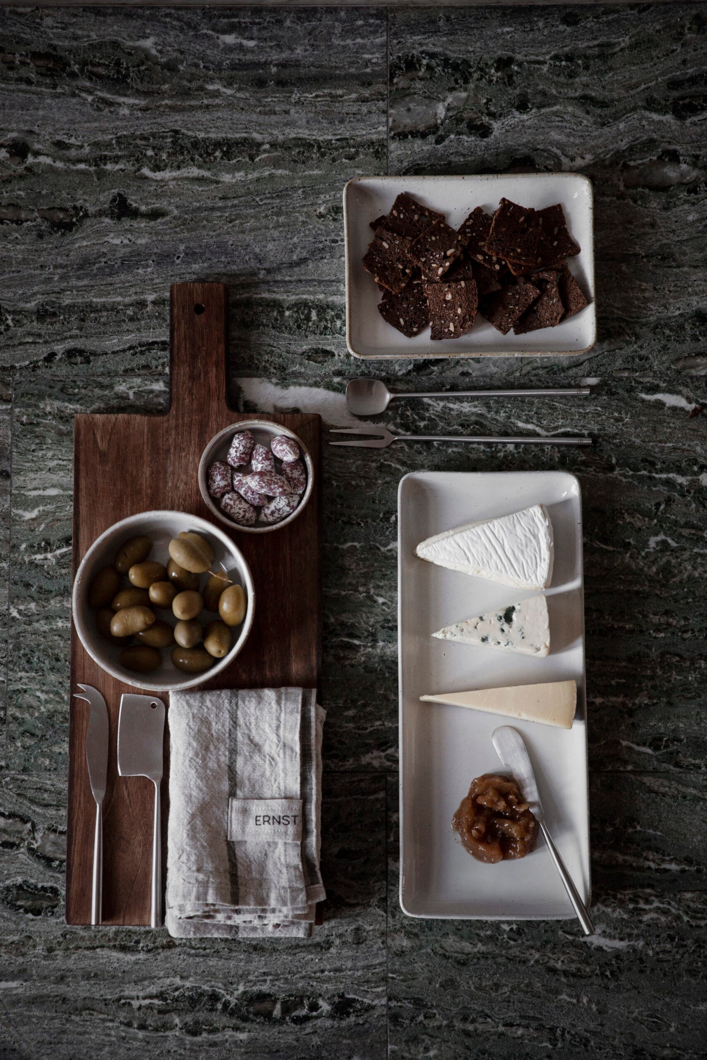 Kökshandduk Linen Tea Towel | White Stripe