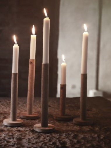 Trä Ljusstake Wooden Candlestick