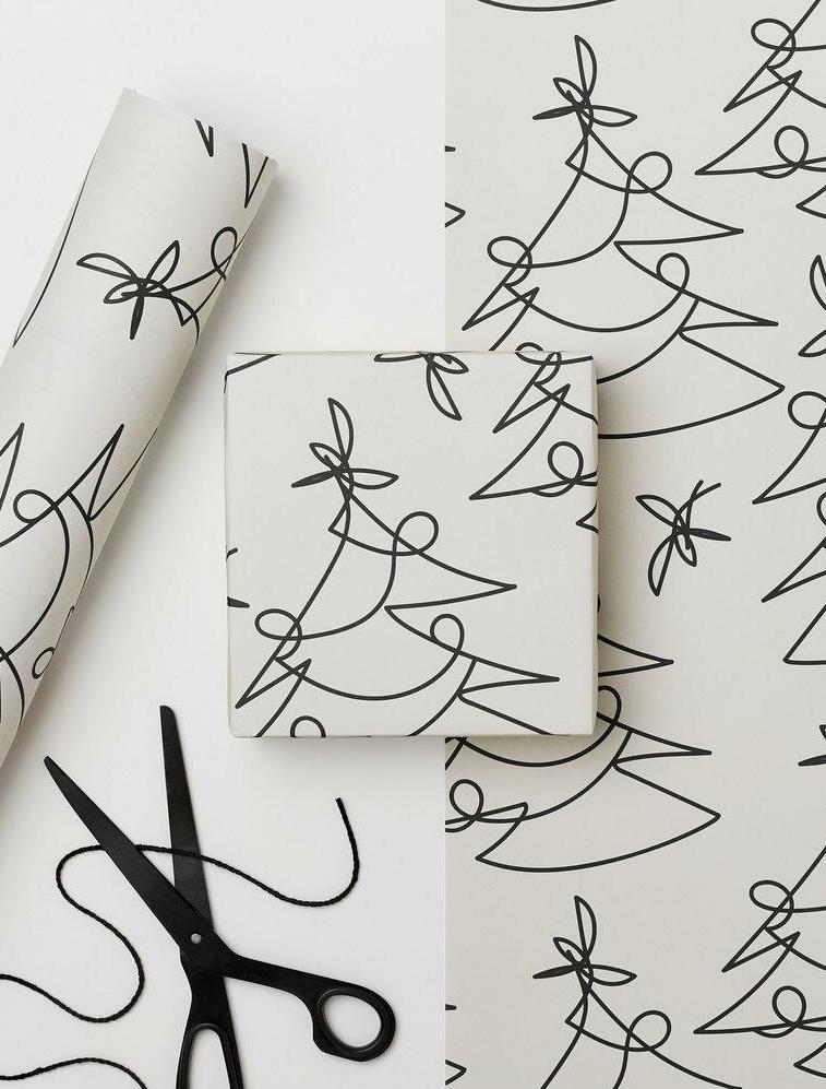 Tree Lines Gift Wrap