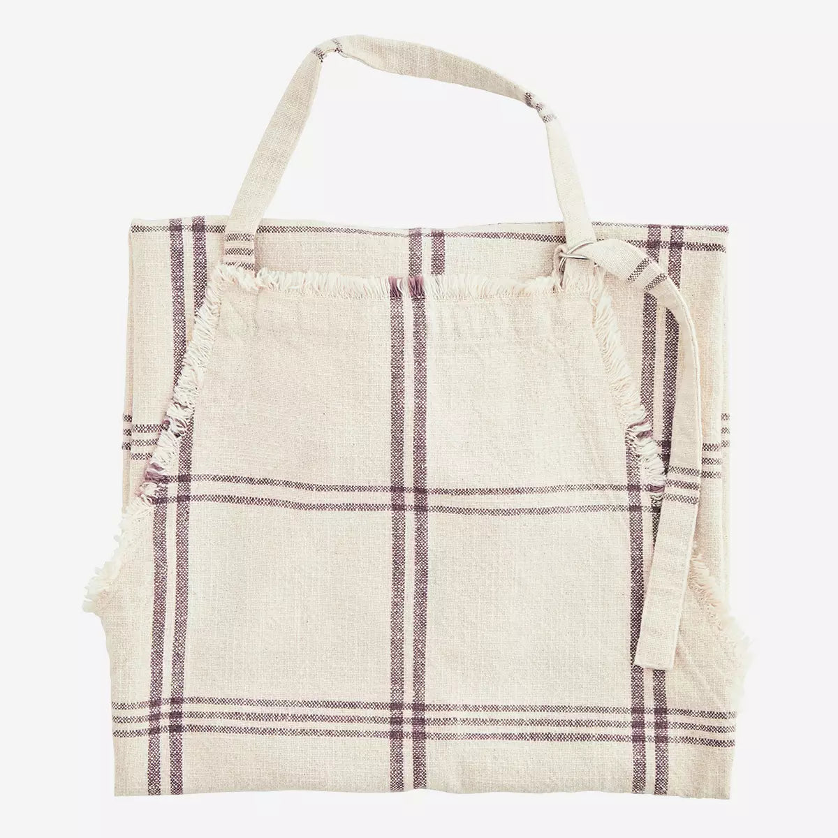 Checked Apron | Lilac Ecru