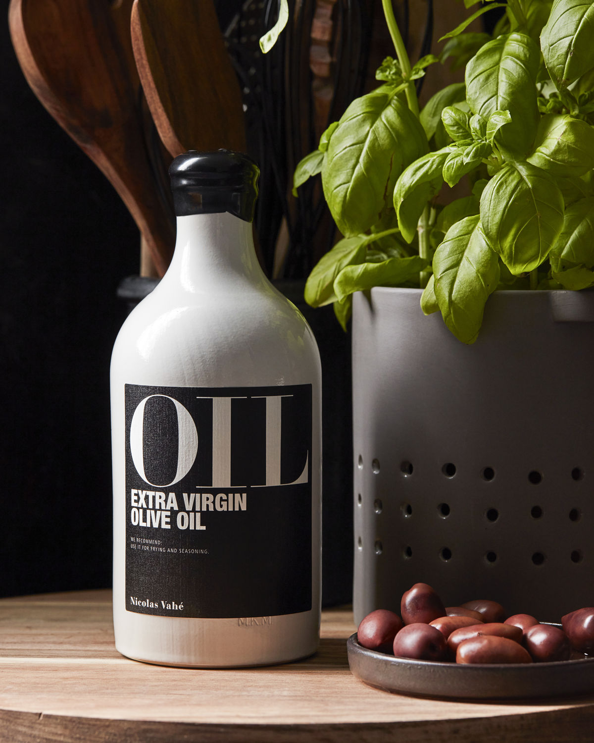 Extra Virgin Olive Oil w/ Reusable Stoneware Bottle