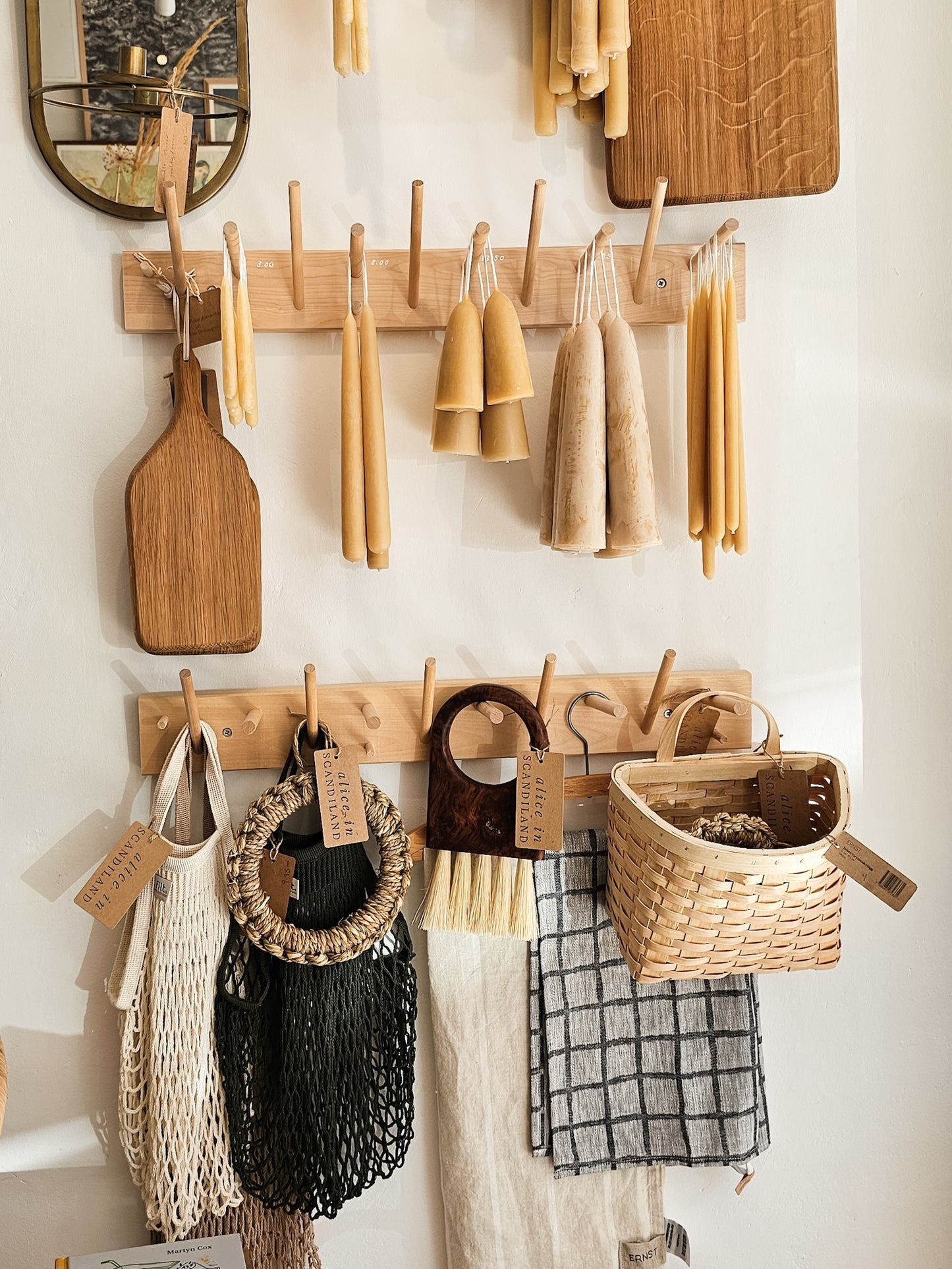 Evy Wood Wall Basket