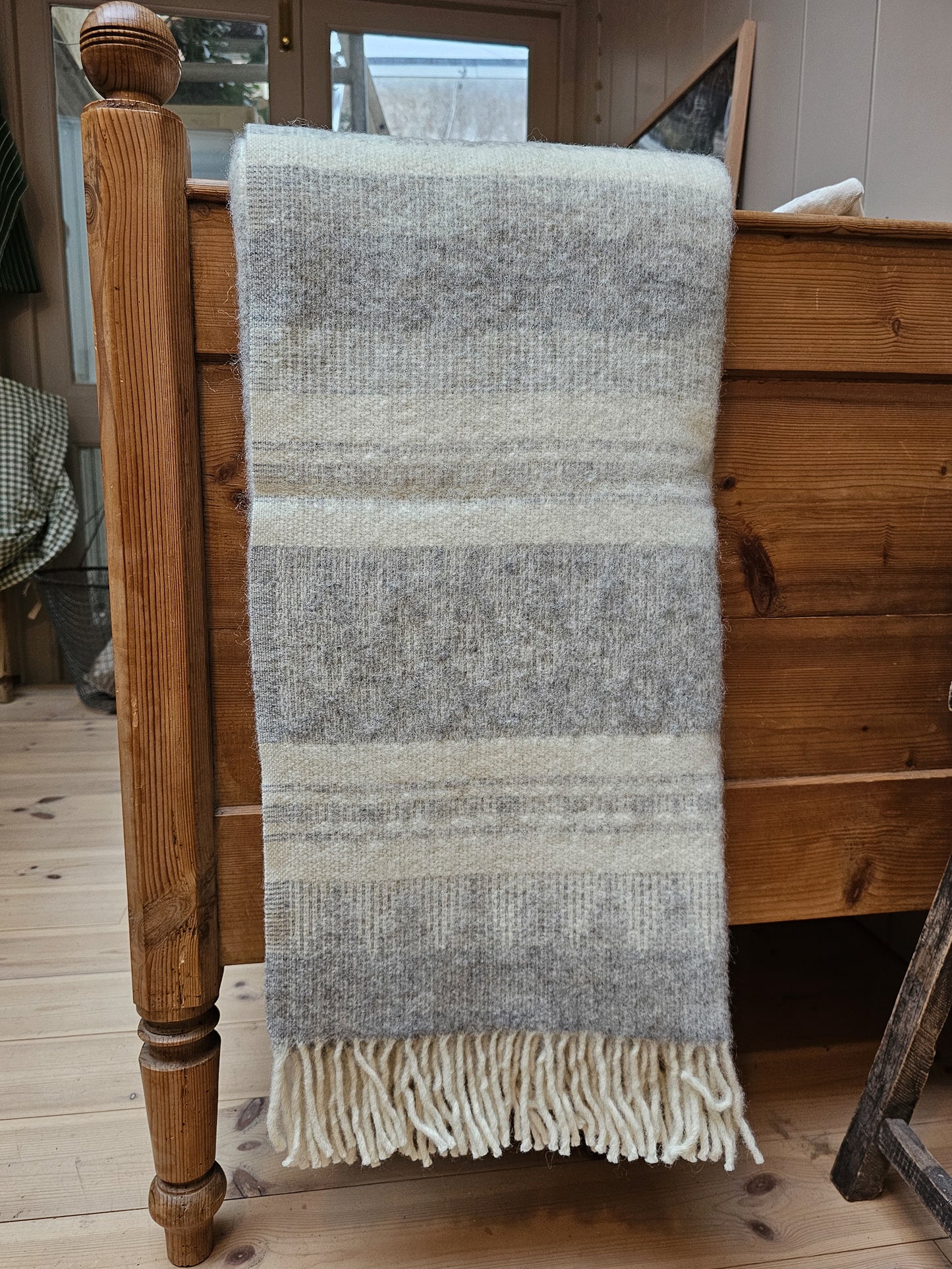 Freja Wool Blanket | Grey Melange