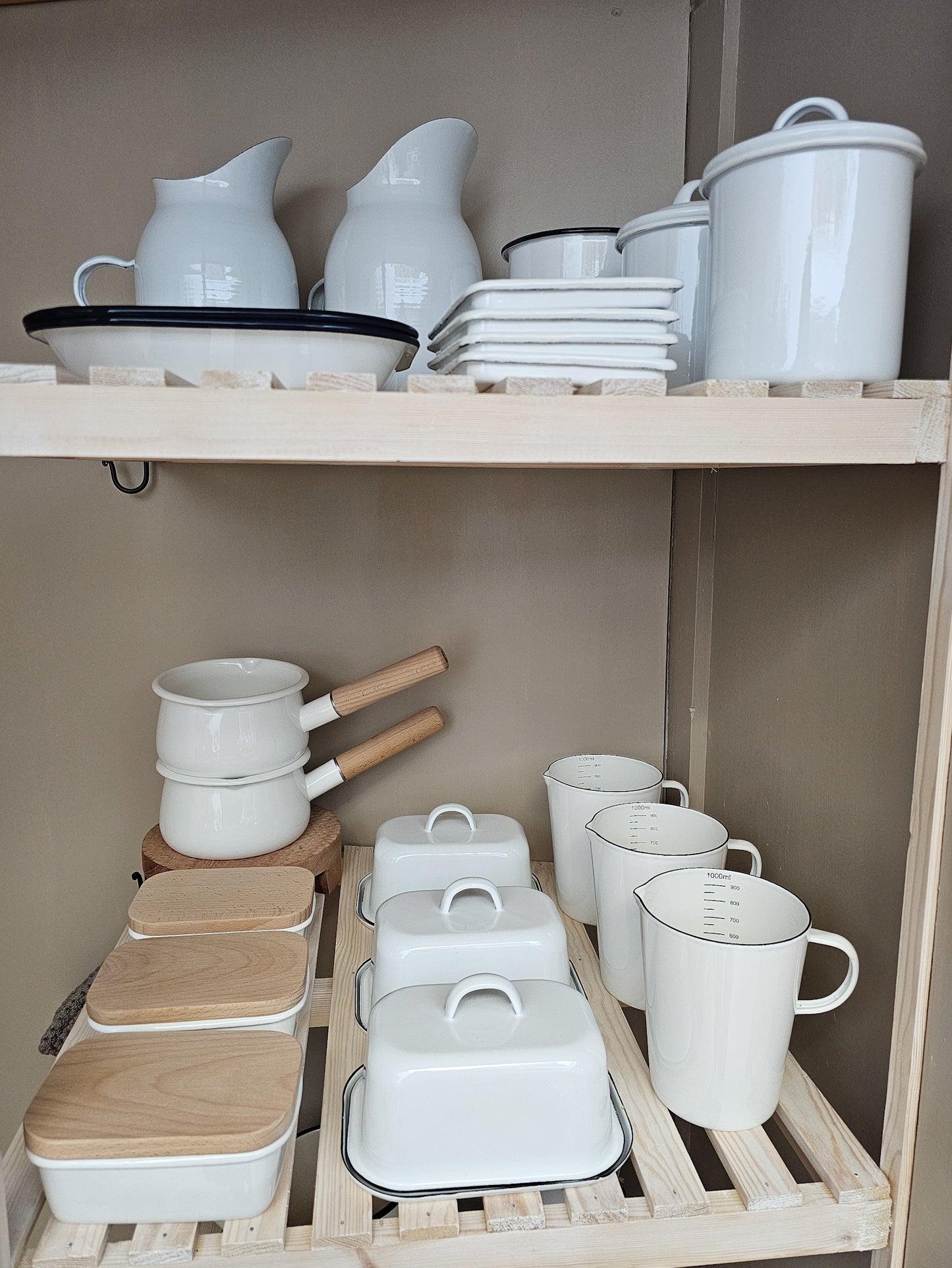 Enamel Storage Jar