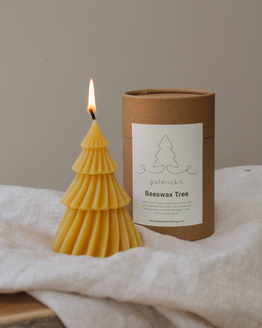 Beeswax Festive Tree Candle