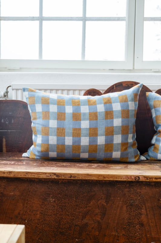 Rutan Woven Linen Cushion | Rectangle