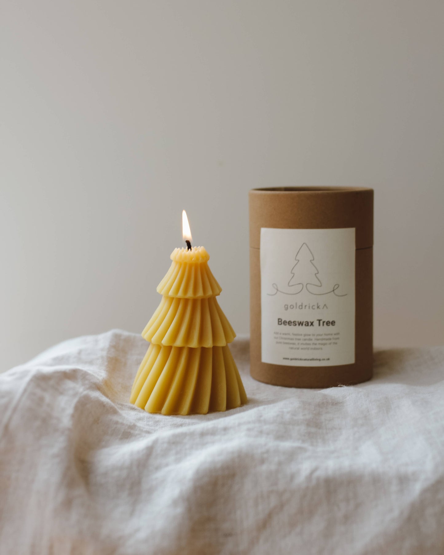 Beeswax Festive Tree Candle