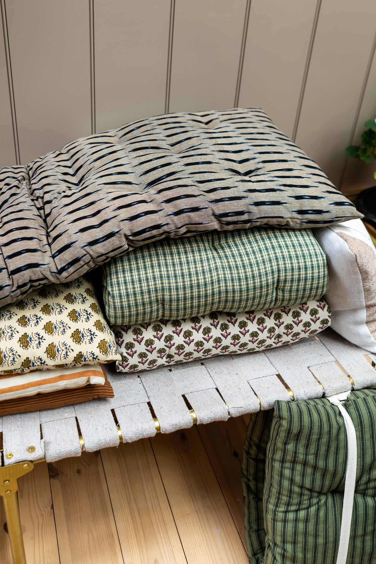Cotton Mattress | Green Checked