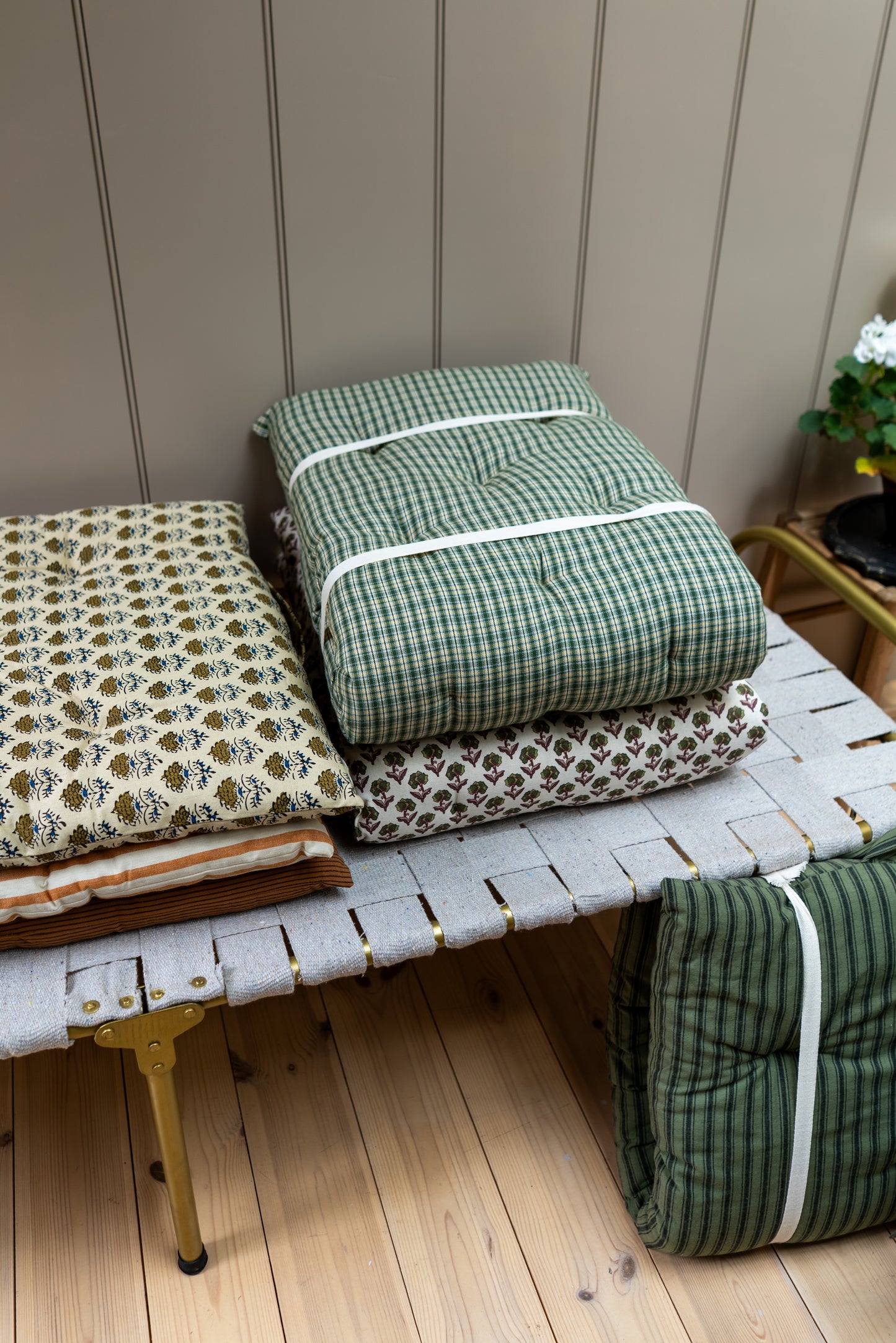 Cotton Mattress | Green Checked