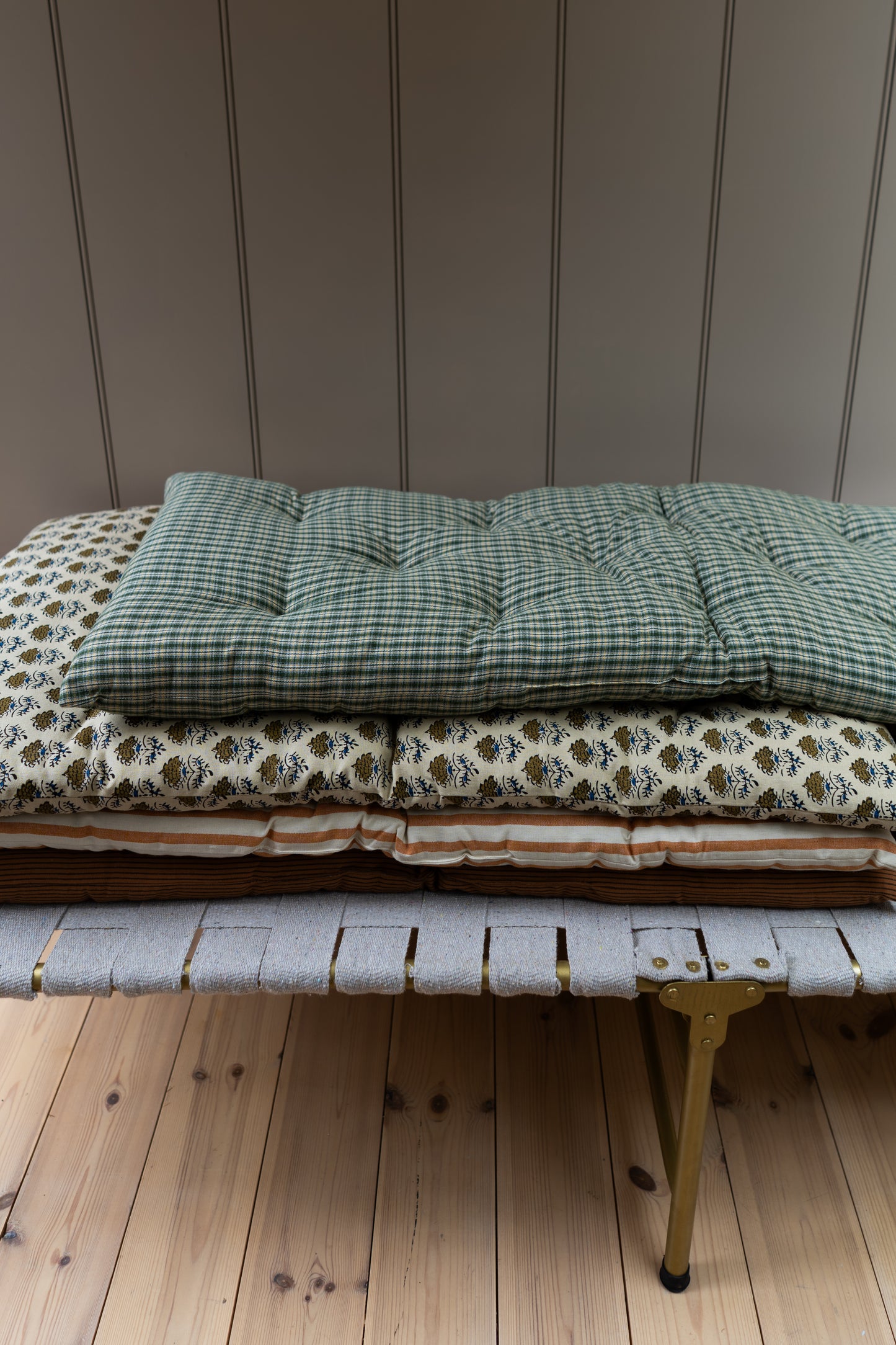 Cotton Mattress | Green Checked