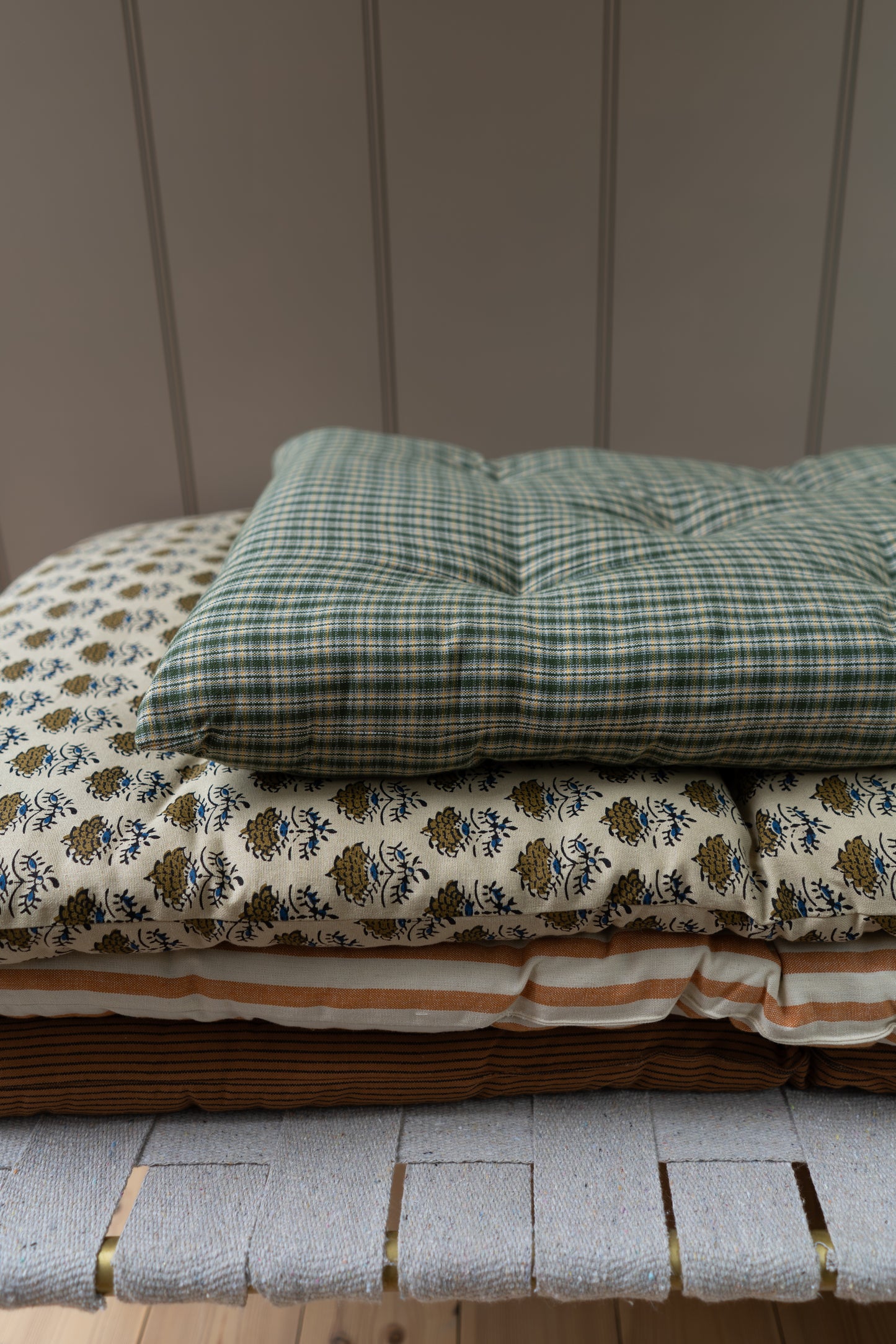 Cotton Mattress | Green Checked