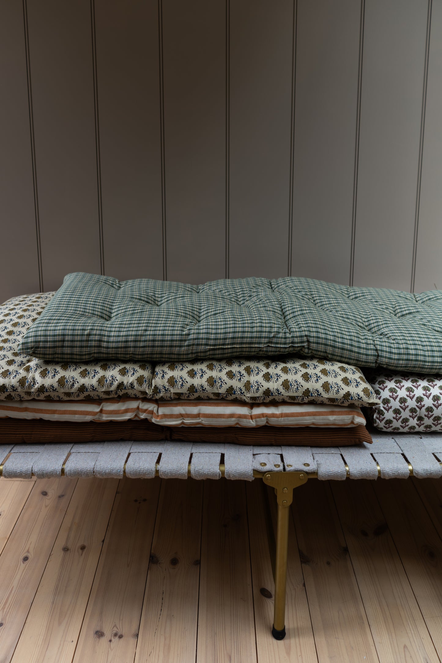 Cotton Mattress | Green Checked