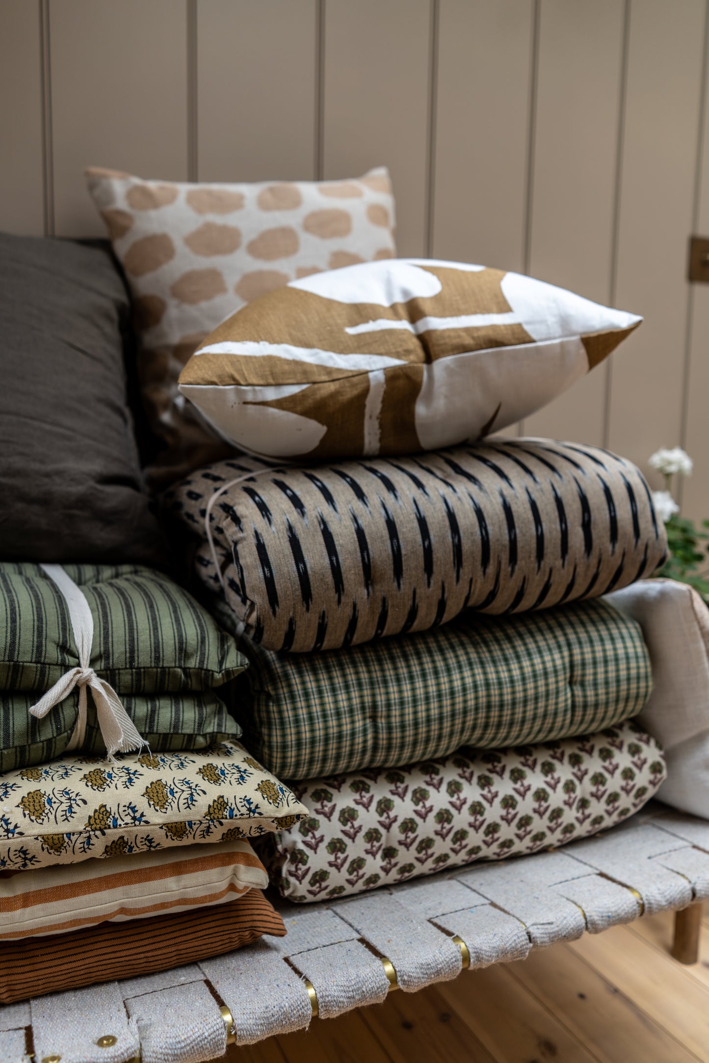 Cotton Mattress | Green Checked