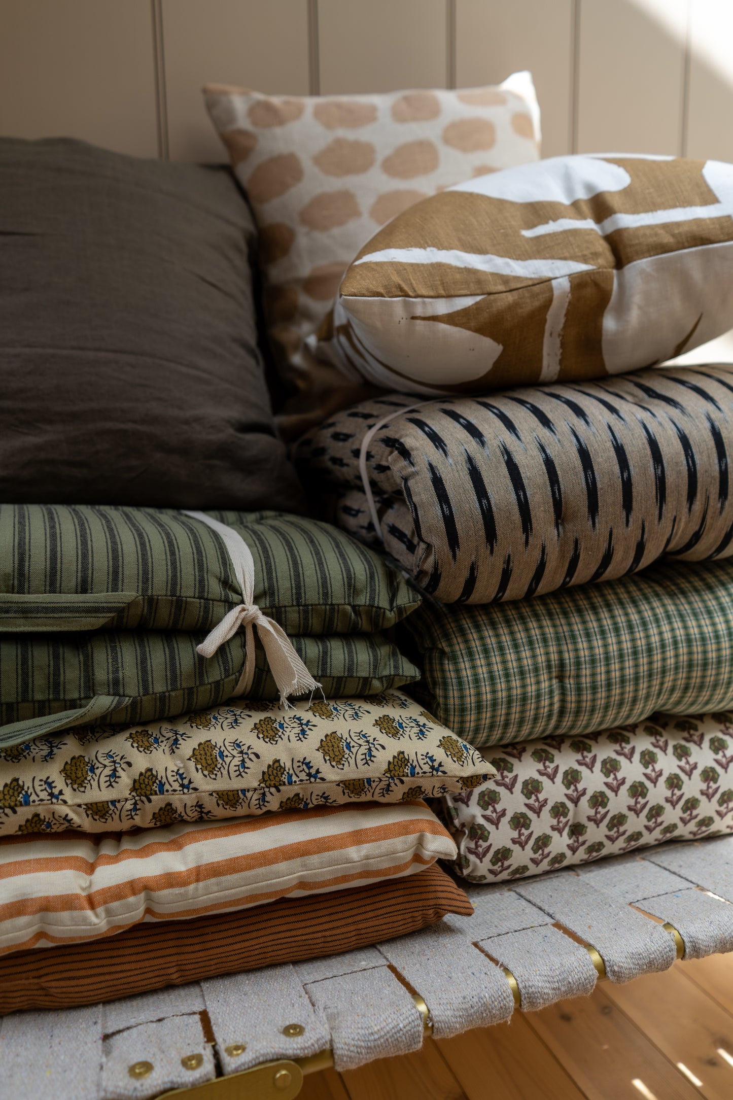 Cotton Mattress | Green Checked