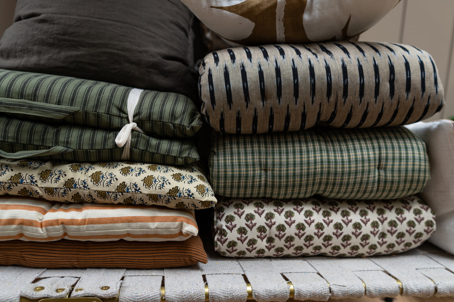 Cotton Mattress | Green Checked