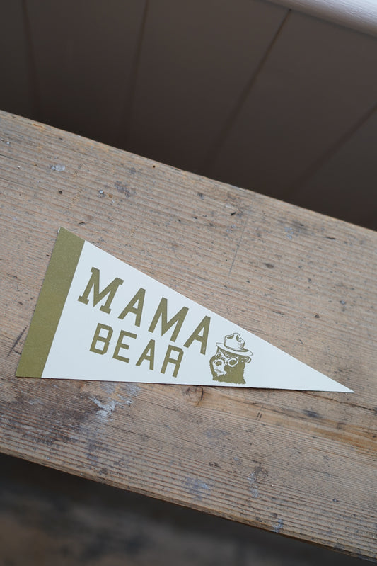 Mama Bear Pennant Flag Card