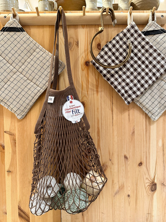 French String Market Bag | Sepia