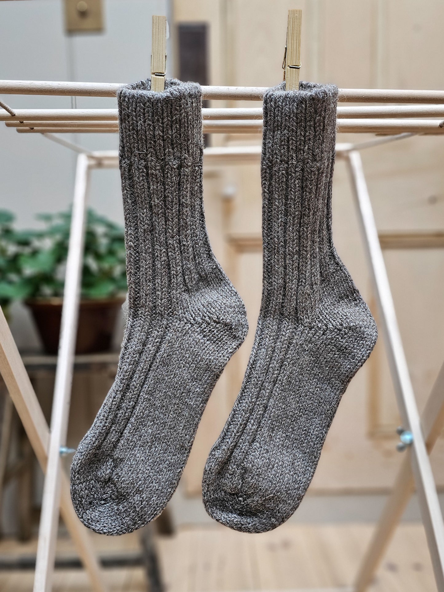 Maria Wool Socks | Tobacco