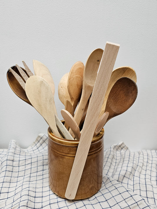 Stoneware Utensil Jar | Mustard