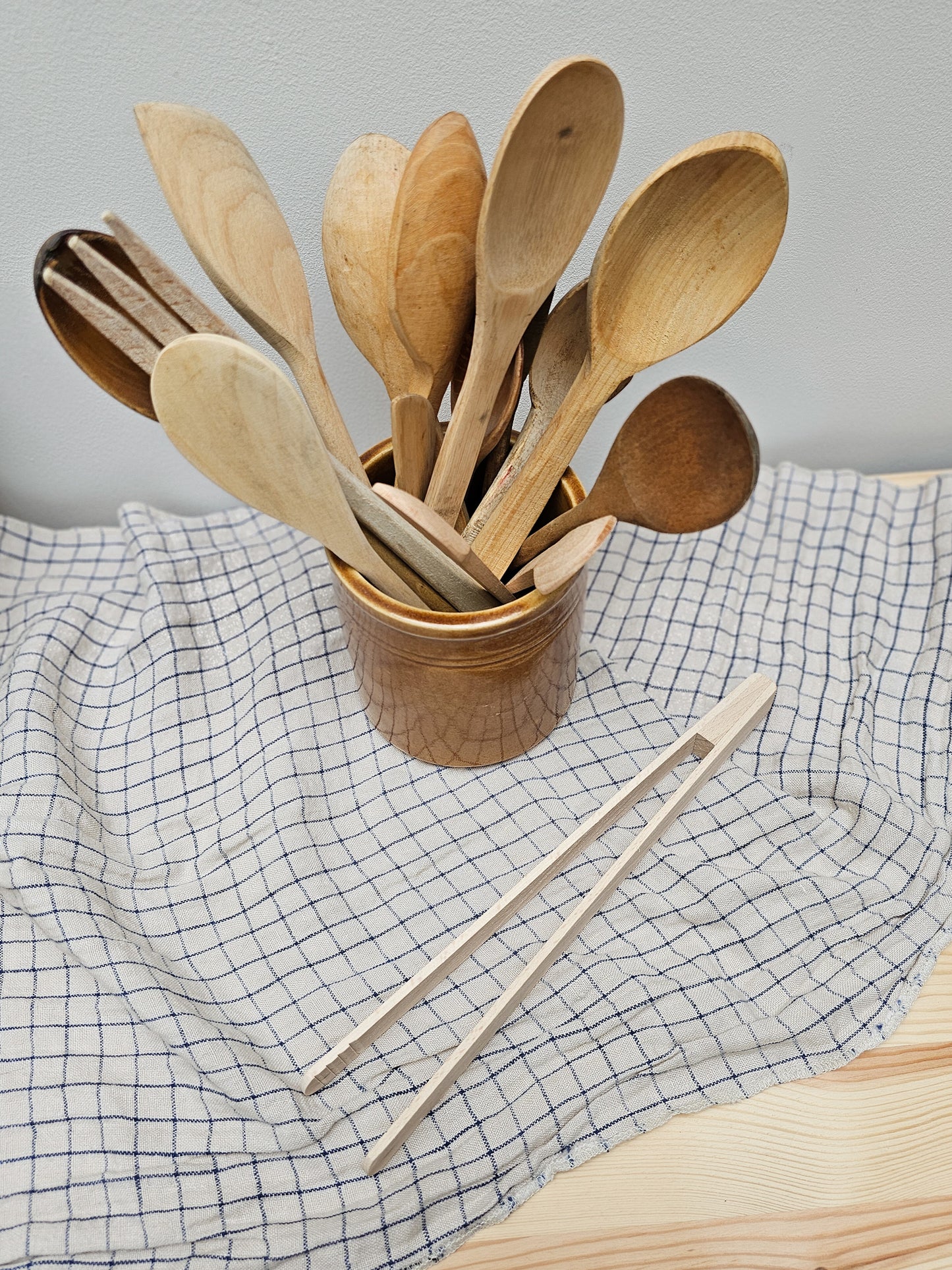 Stoneware Utensil Jar | Mustard