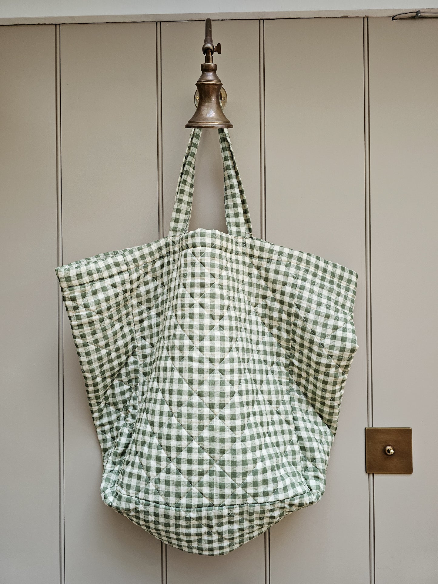 Quilted Bag | Green Gingham