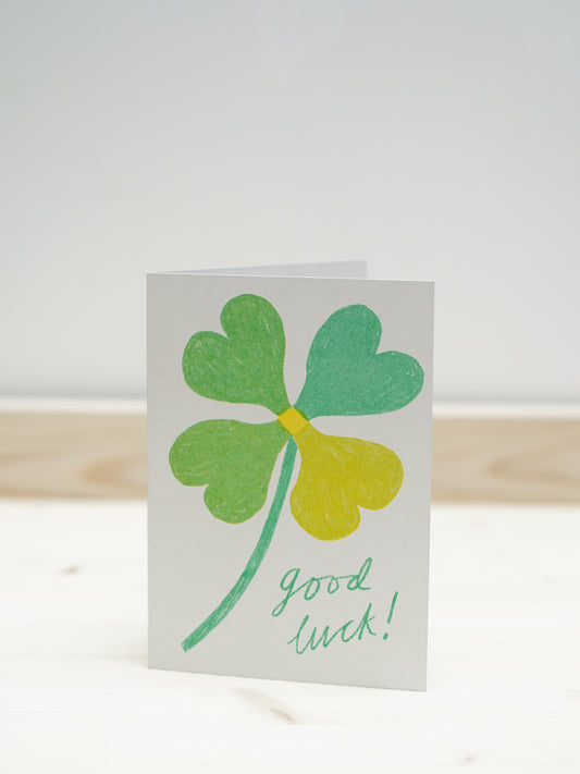 Good Luck Card | Green Clover