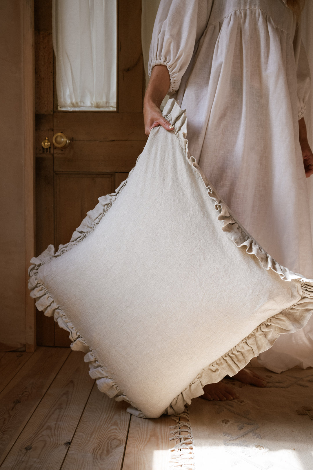 Brighton Pavilion Natural Washed Linen Cushion