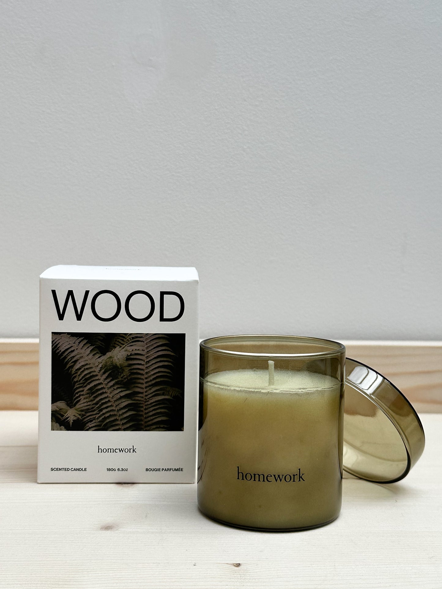 Homework Wood Candle