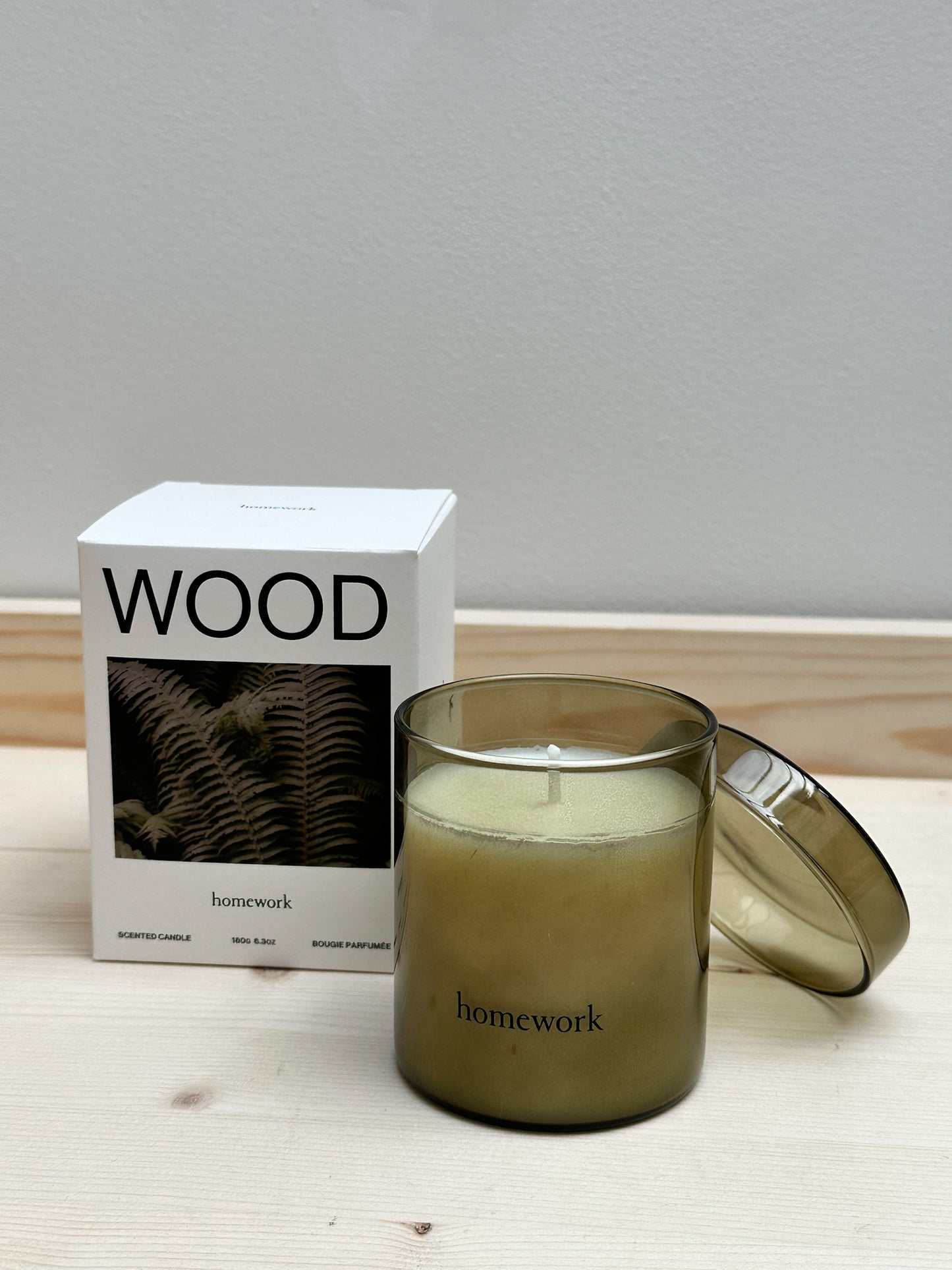 Homework Wood Candle