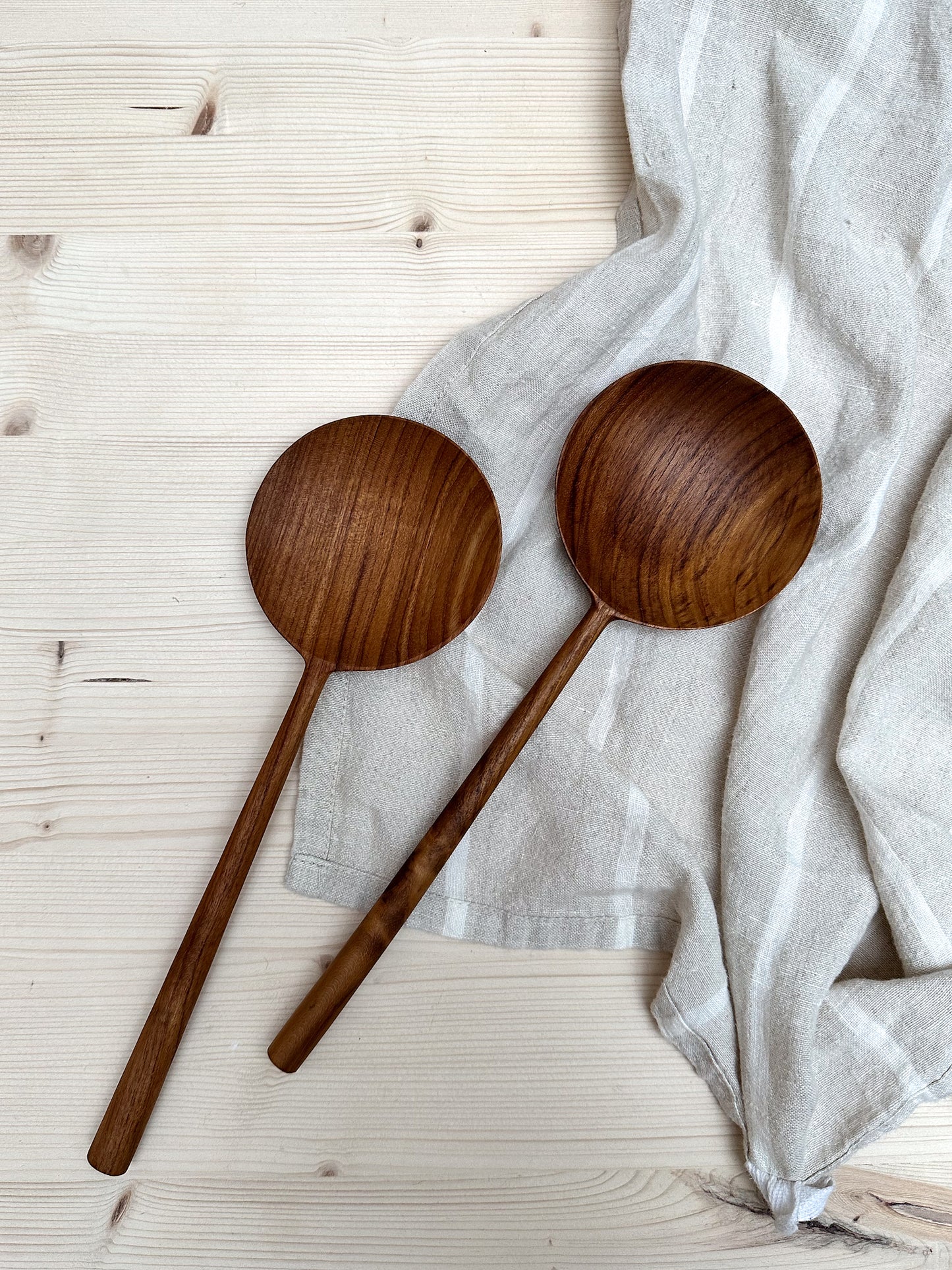 Teak Round Spoon