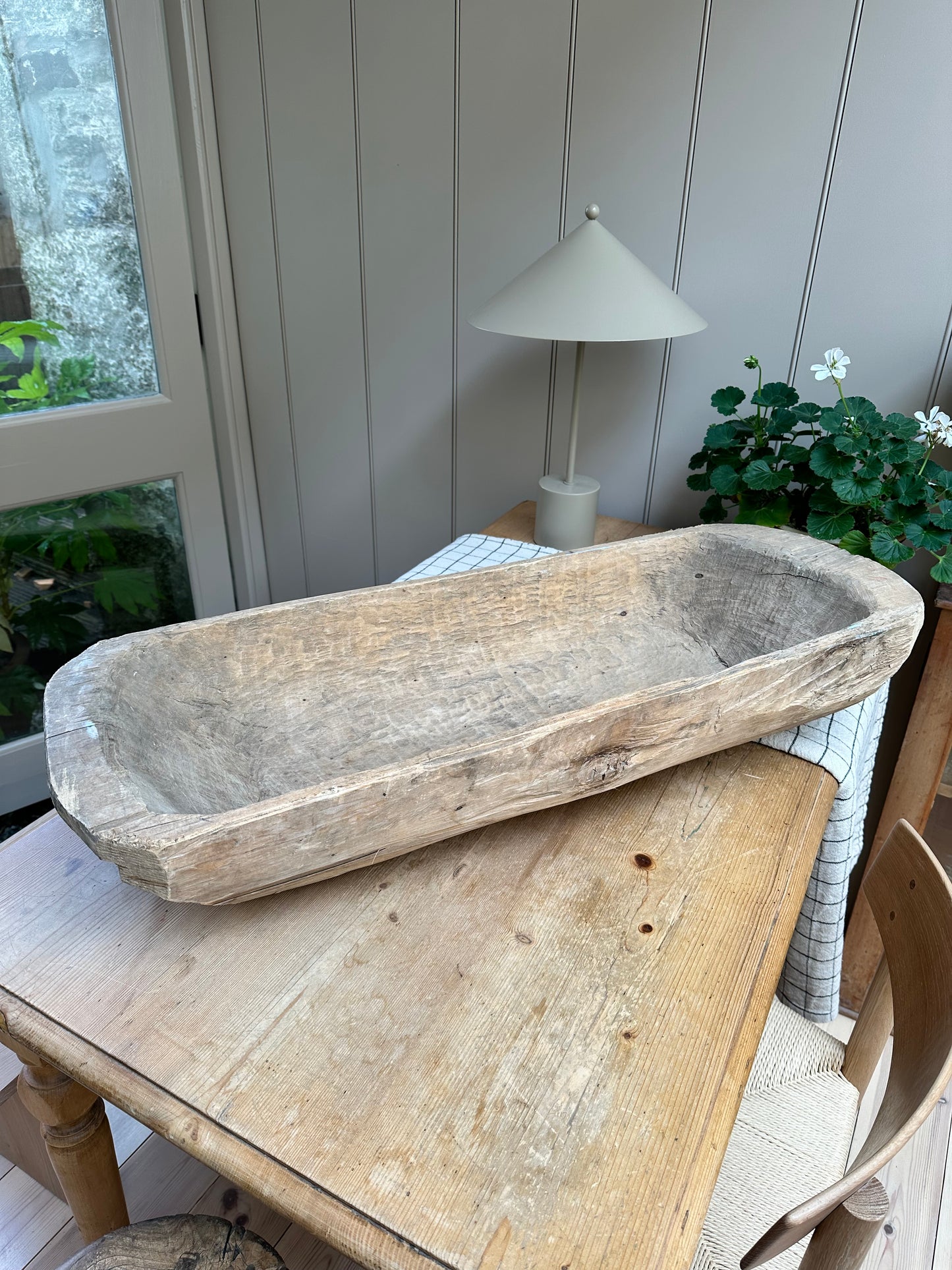 Vintage Wooden Dough Trough | Large