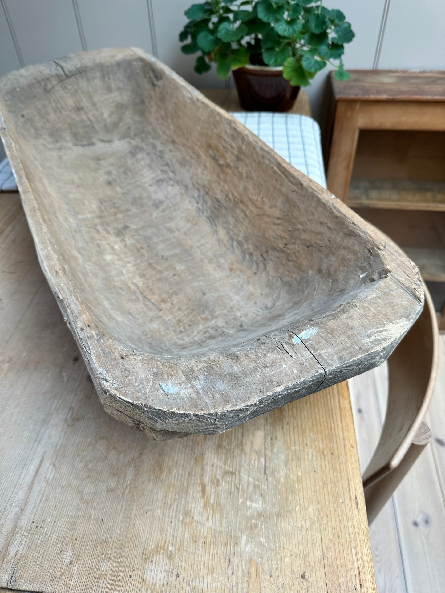 Vintage Wooden Dough Trough | Large