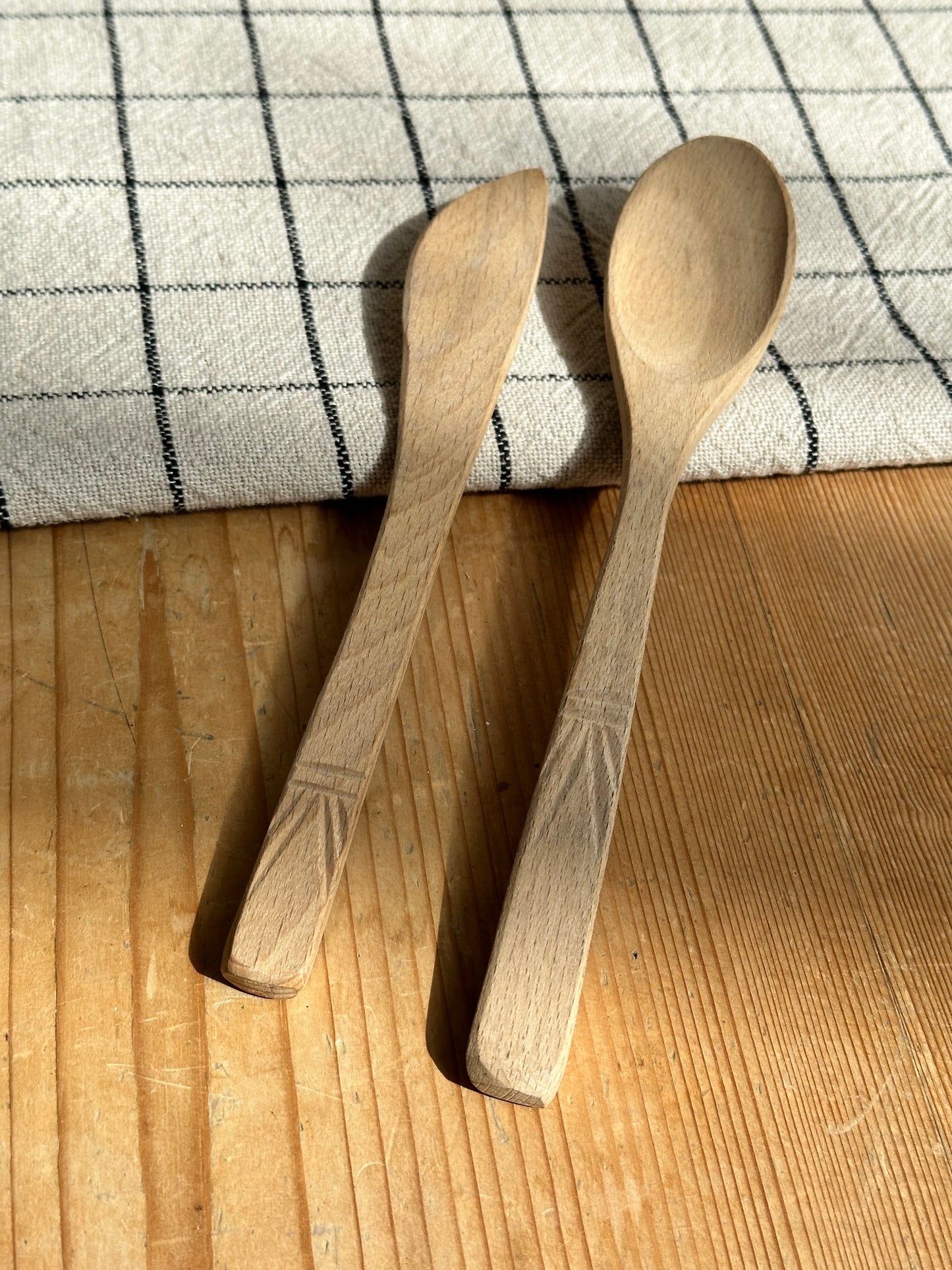 Vintage Wooden Cutlery Set | Knife and Spoon