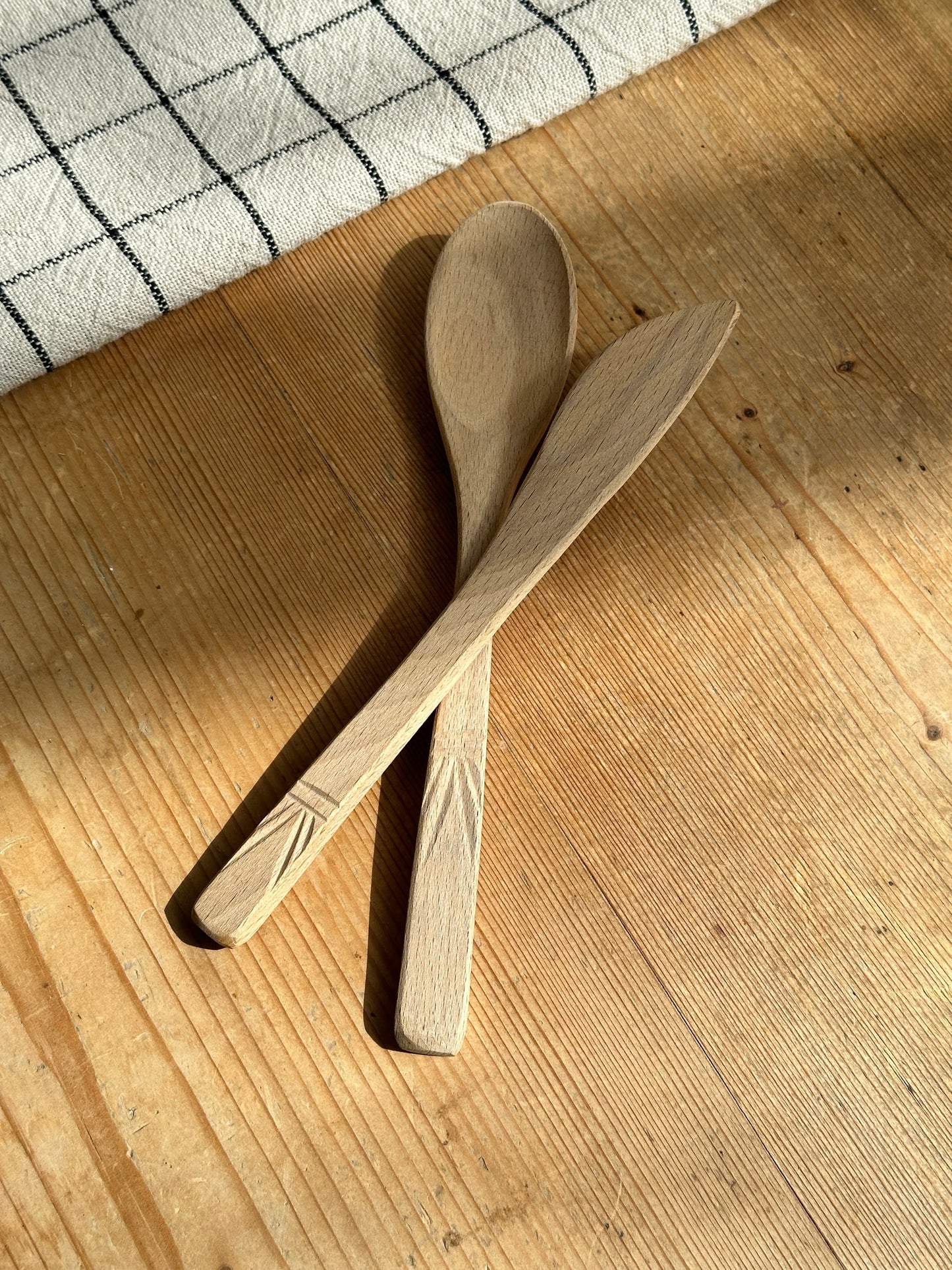 Vintage Wooden Cutlery Set | Knife and Spoon