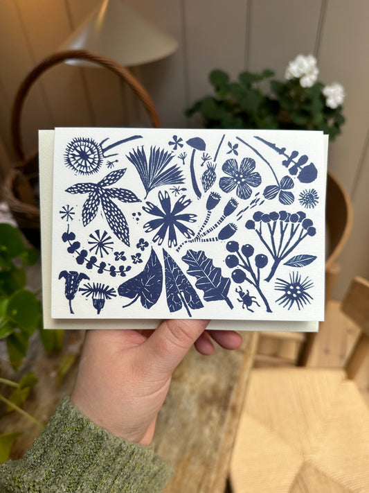 Blue Flowers Card