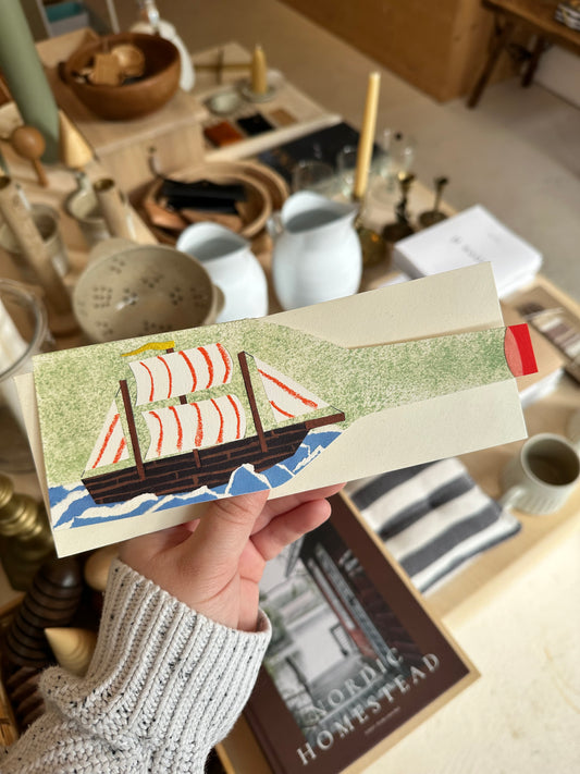 Ship In A Bottle Card