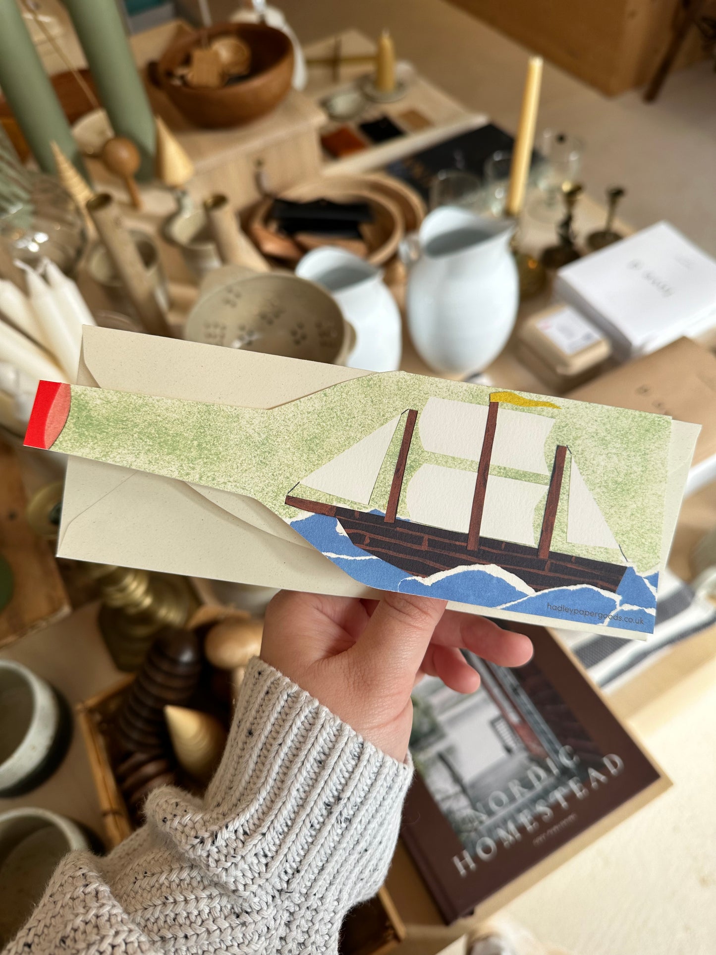 Ship In A Bottle Card