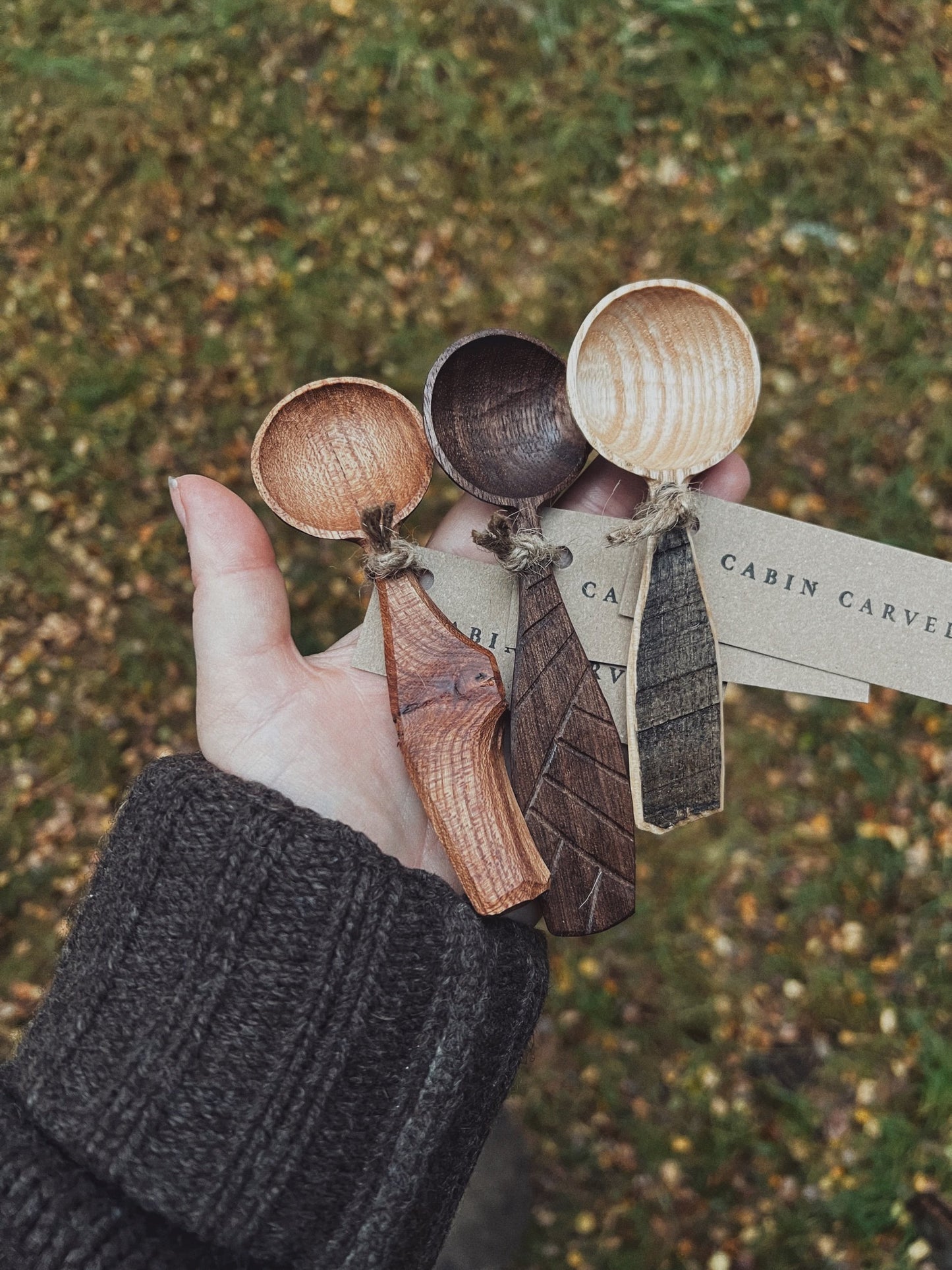 Hand Carved Coffee Scoop | This Cabin Van